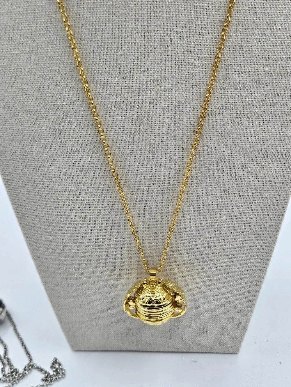 LOT of Multi-Layer Photo Ball Locket Necklace Gold & Silver 7 Total NWOT